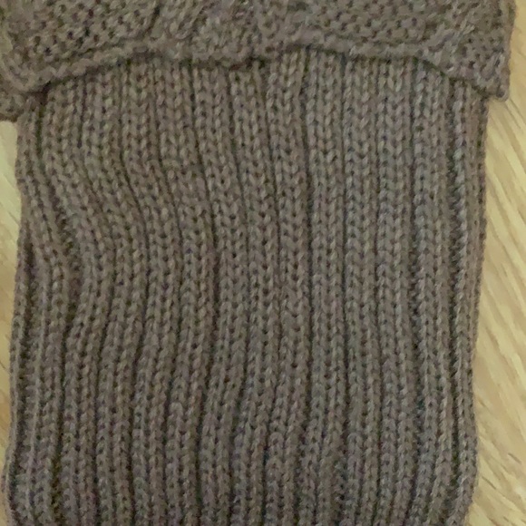 Knit leg warmers/boot cuffs-Brown - Picture 3 of 6